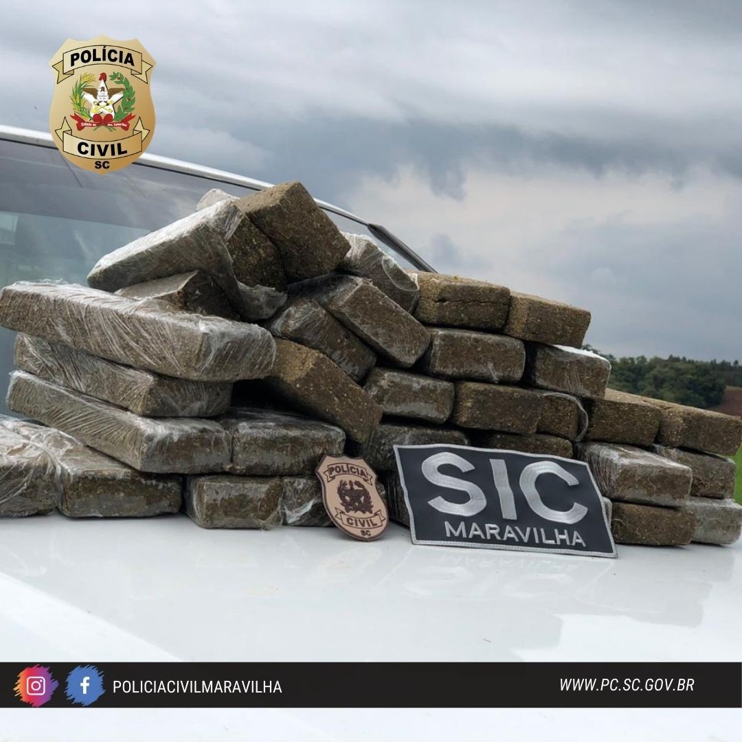 Polícia Civil apreende mais de 20 kg de maconha em Maravilha