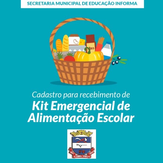 Inscrições para kit emergencial de alimentação escolar serão de 18 a 24 de agosto