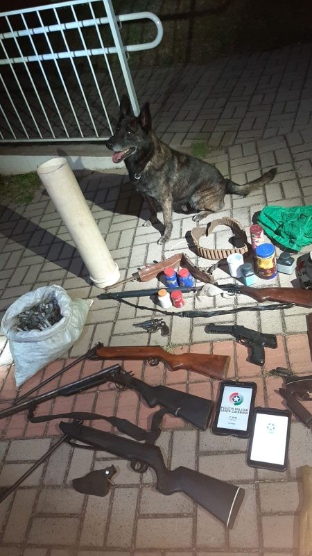Arsenal de armas é encontrado após denúncia de violência doméstica no Oeste de SC