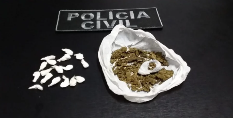 Rapaz é preso em flagrante por tráfico de drogas em Pinhalzinho