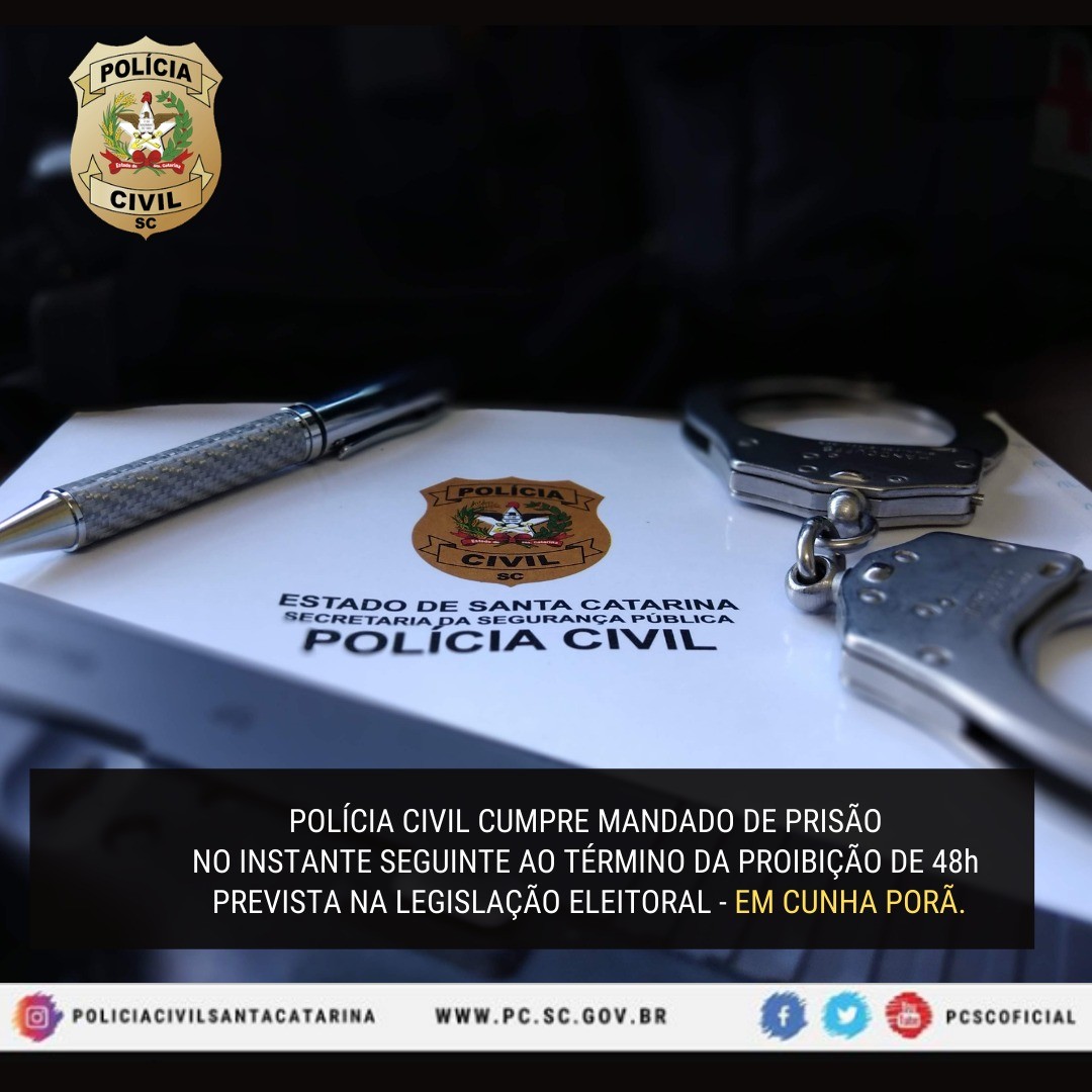 Polícia Civil cumpre mandado de prisão em Cunha Porã