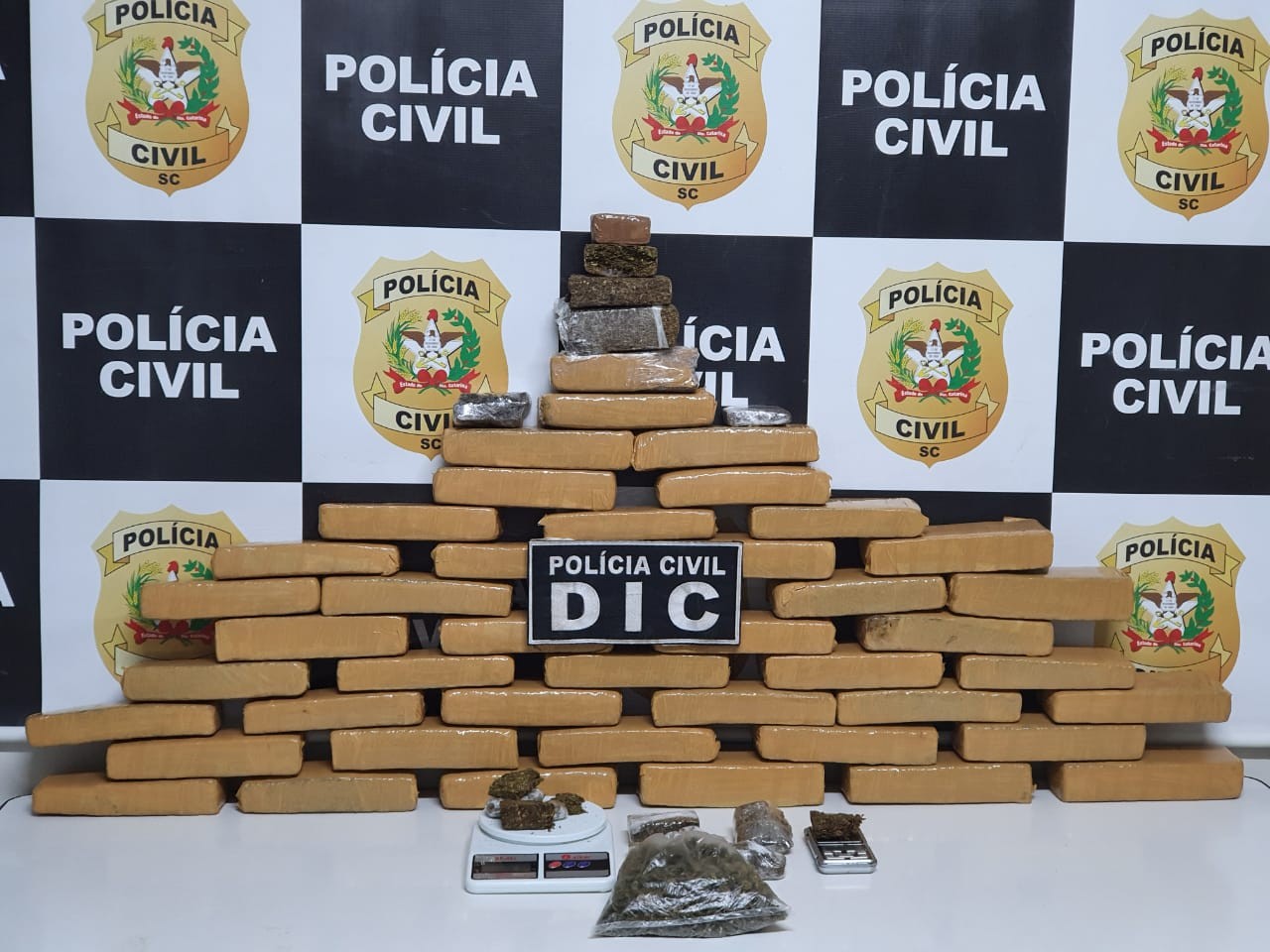 Polícia Civil prende homem com quase 26 quilos de maconha em Chapecó