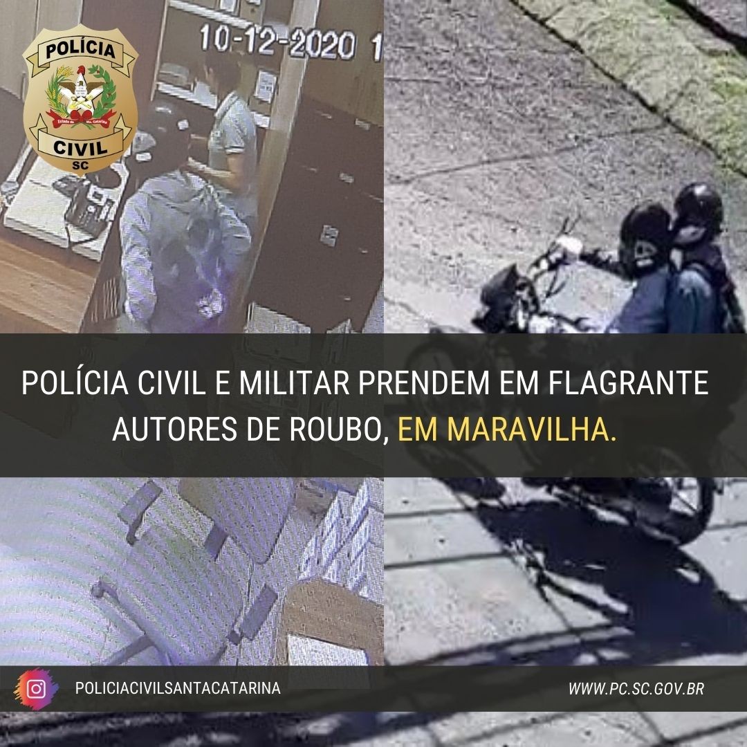 Polícia Civil e Militar prendem em flagrante autores de roubo à empresa de Maravilha