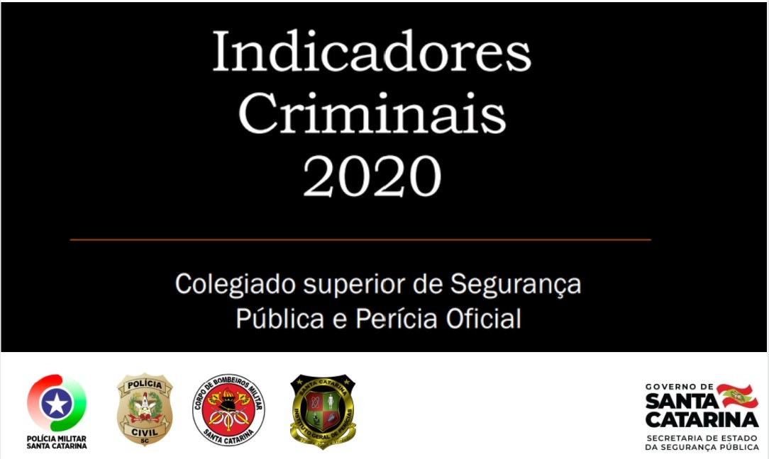 Segurança Pública de Santa Catarina fecha 2020 com queda histórica nos índices de criminalidade