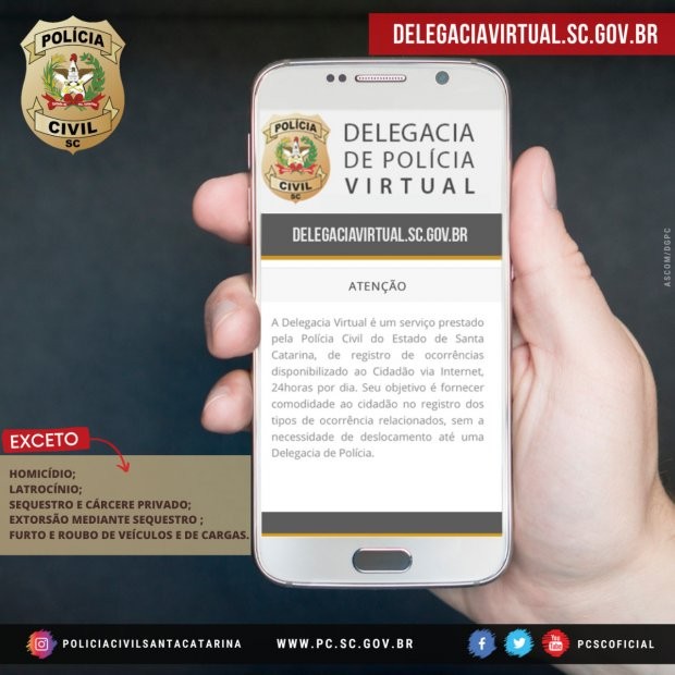 Polícia Civil reforça a importância do registro de boletim de ocorrência online