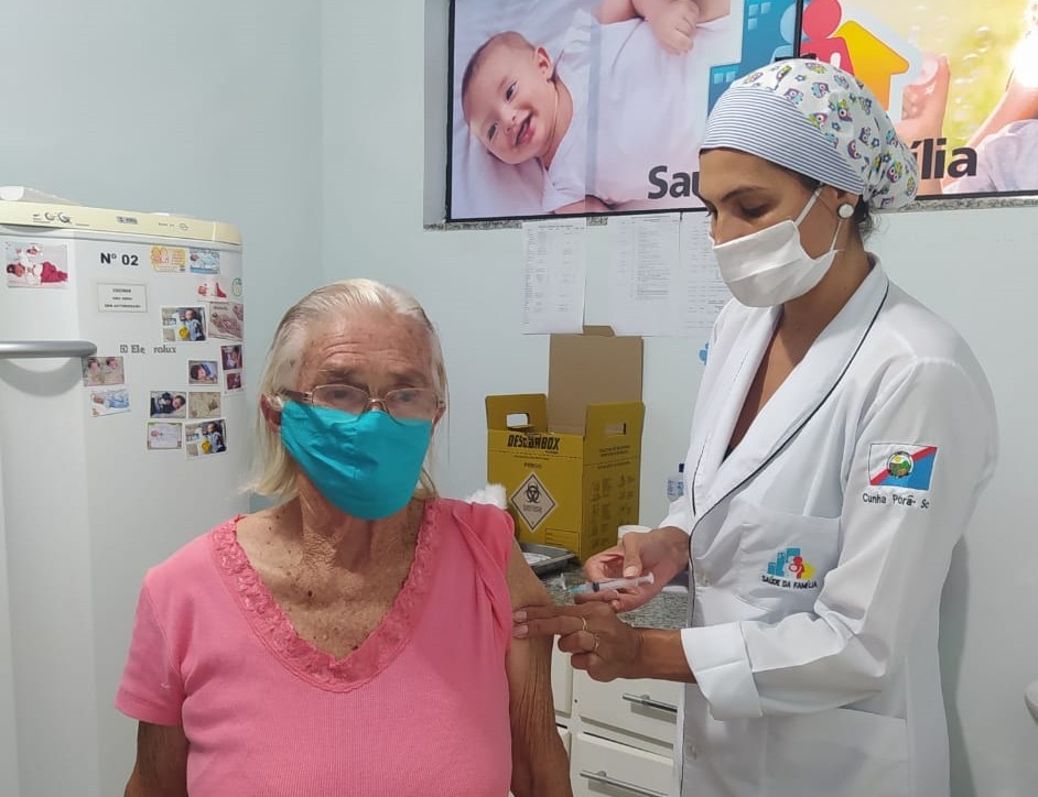 Município de Cunha Porã inicia vacinação da Covid-19 para idosos de 85 a 89 anos