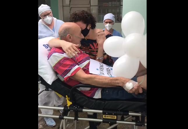 Paciente que estava internado na Ala COVID em Cunha Porã recebe alta