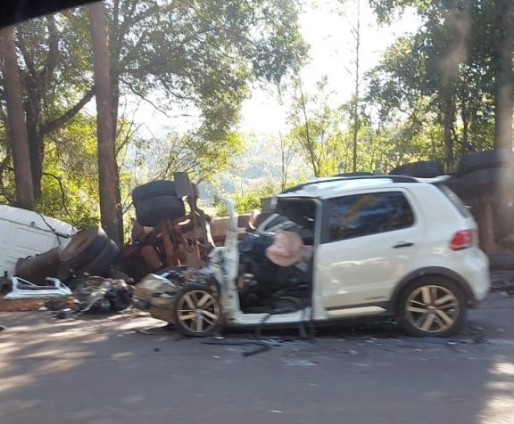 Grave acidente é registrado na BR-282 entre Maravilha e Cunha Porã