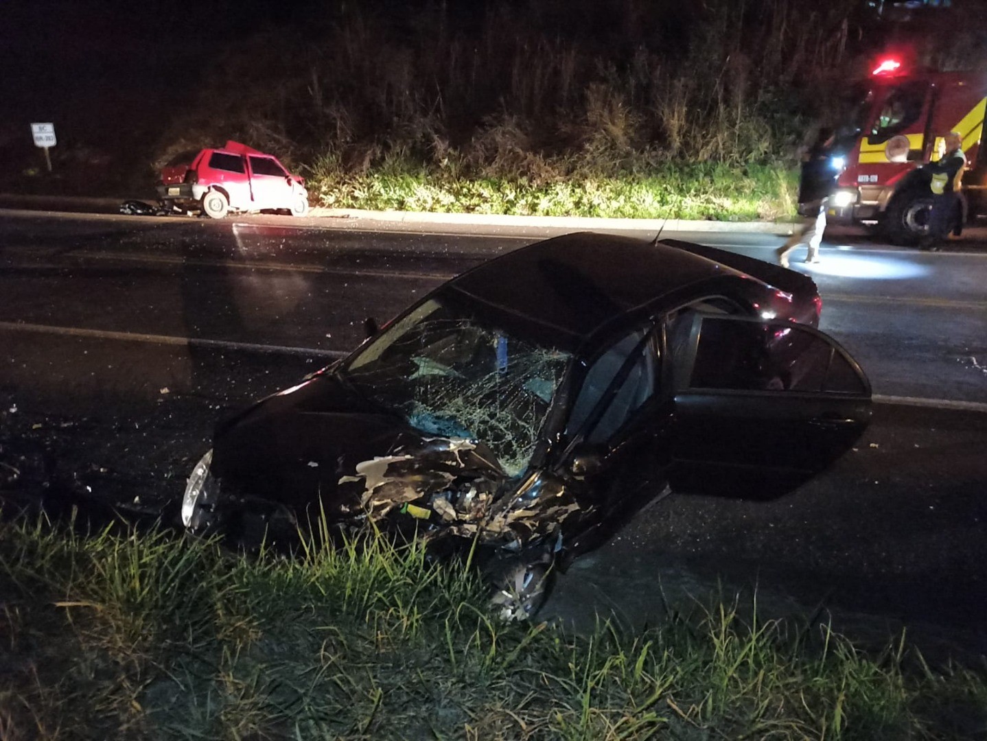 Colisão entre carros deixa uma vítima fatal em Pinhalzinho