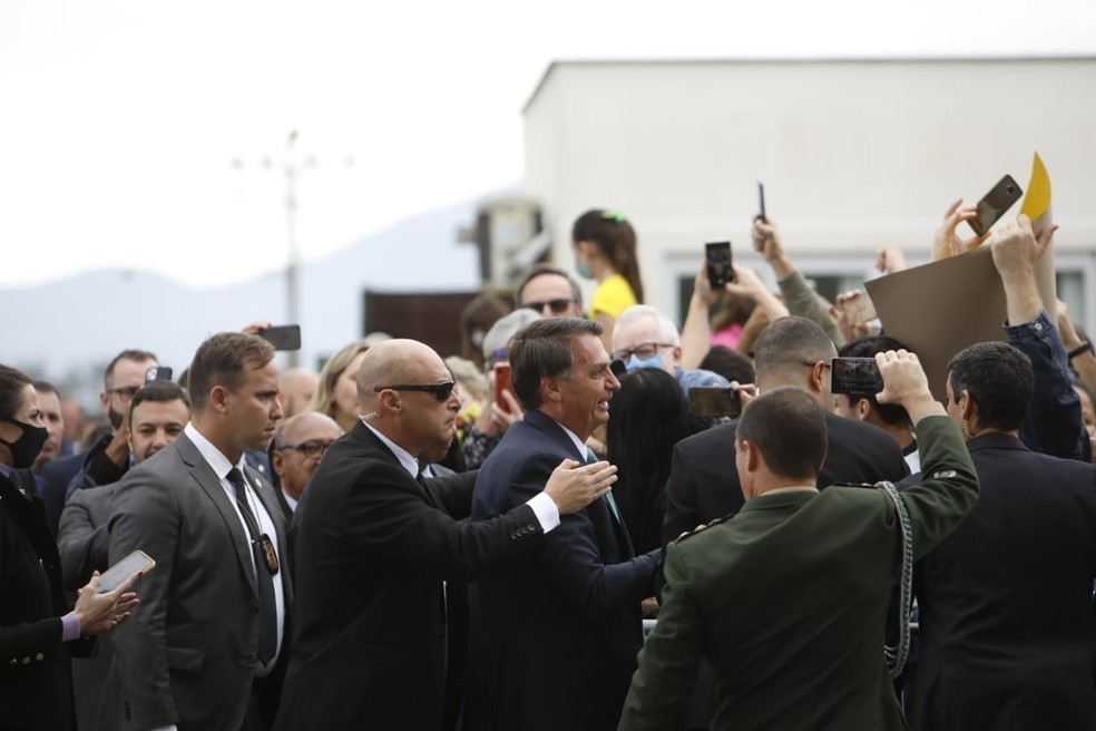 Presidente Jair Bolsonaro está em Santa Catarina