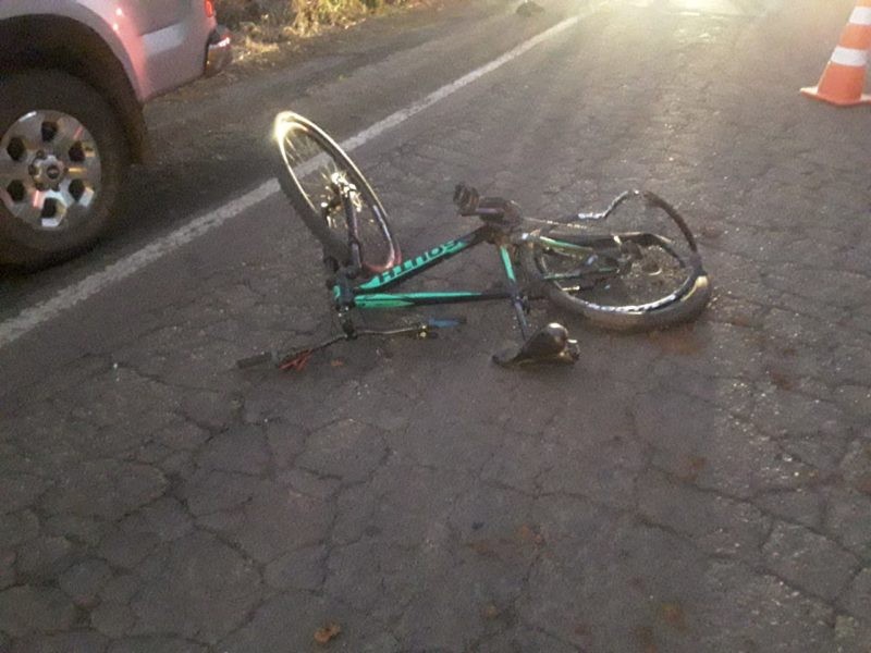 Ciclista de 13 anos fica gravemente ferido após ser atropelado em Iporã do Oeste