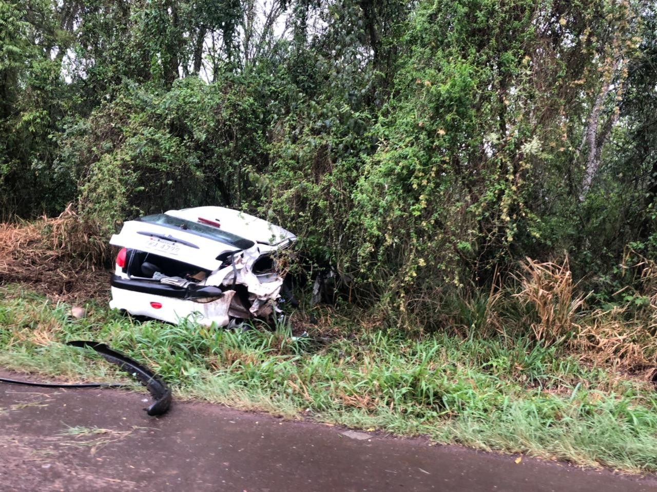 Violenta colisão entre dois veículos é registrada entre Cunha Porã e Palmitos na BR-158 