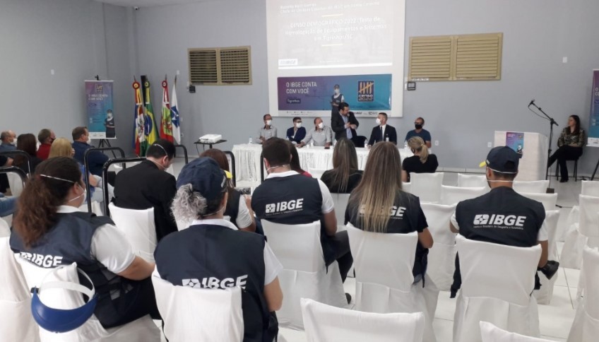 Tigrinhos recebe IBGE para início de teste do Censo 2022 em Santa Catarina