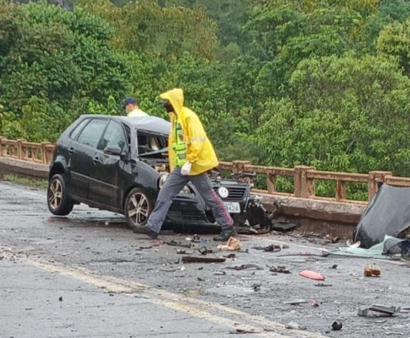 Acidente com morte deixa rodovia totalmente bloqueada em Palmitos