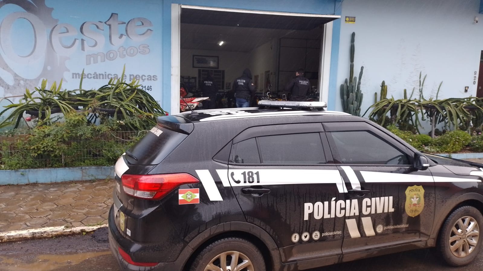 Polícia Civil realiza vistorias em lojas de motocicleta em Palmitos 