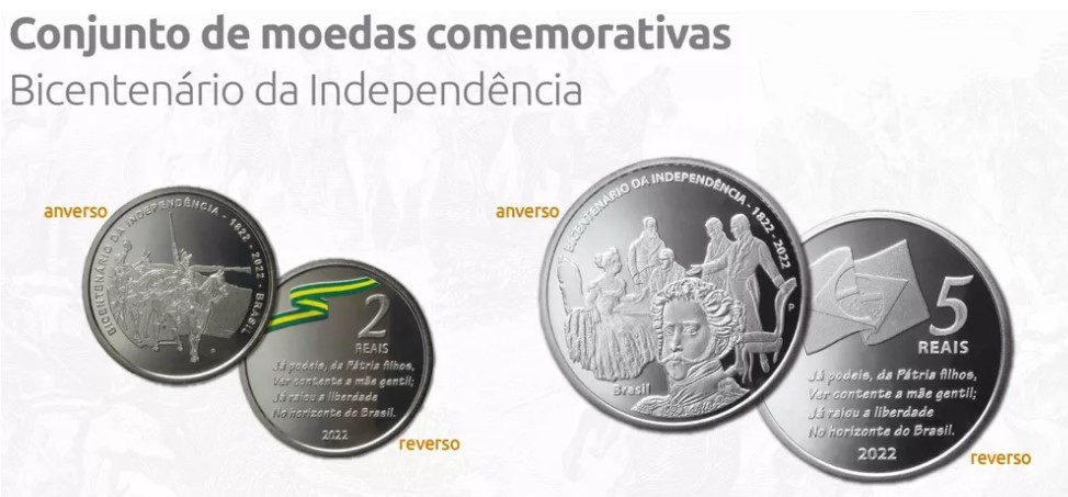 Banco Central lança moedas comemorativas aos 200 anos da Independência