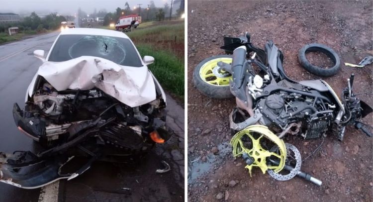Motociclista morre em grave acidente na BR-282 em Maravilha