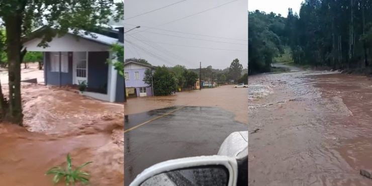 Defesa Civil divulga alerta de ‘inundação gradual’ e ‘deslizamentos’ para o Oeste de SC