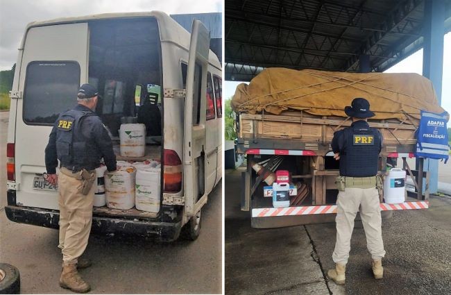 Mais de 6 mil litros de agrotóxicos contrabandeados da Argentina são apreendidos no Oeste de SC