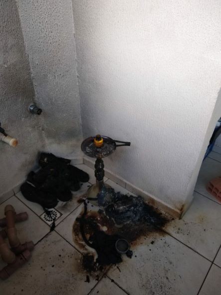 ATENÇÃO: Brasa de narguilé causa princípio de incêndio em apartamento de Chapecó