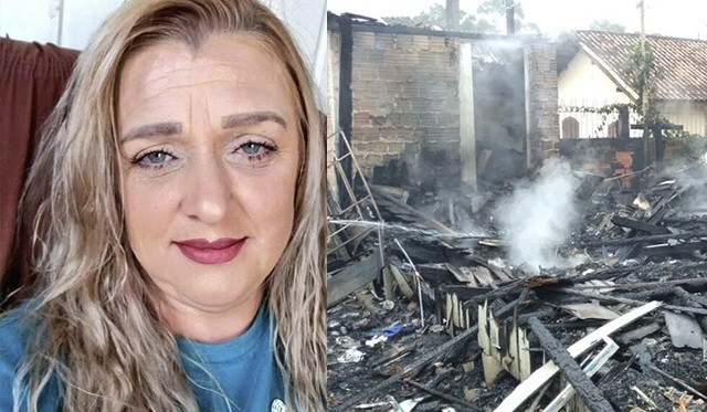 Moradora passa mal e morre ao ver casa destruída pelo fogo em SC 