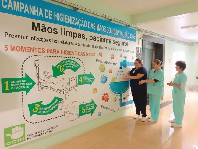 Hospital São José de Maravilha realiza campanha para lembrar do Dia Mundial de Higienização das Mãos