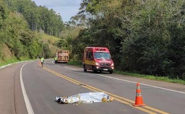 Acidente fatal na BR-158: Colisão entre caminhão e motocicleta tira a vida de um homem