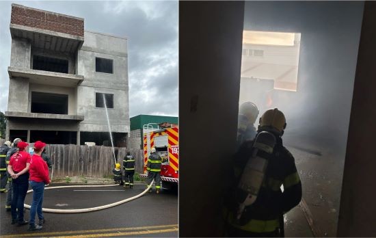 Treinamento de combate a incêndio em edificações verticalizadas capacita Bombeiros em Cunha Porã