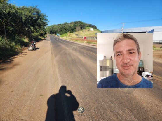 Motociclista morre em colisão com caminhão na BR-282 próximo à antiga vinícola Cavalli, em São Miguel do Oeste
