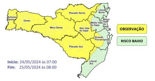 Massa de ar frio provoca queda acentuada nas temperaturas em SC