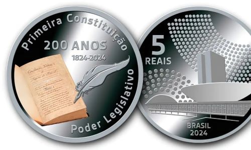 Banco Central libera 4 mil unidades de moeda de 200 anos da Constituição de 1824 