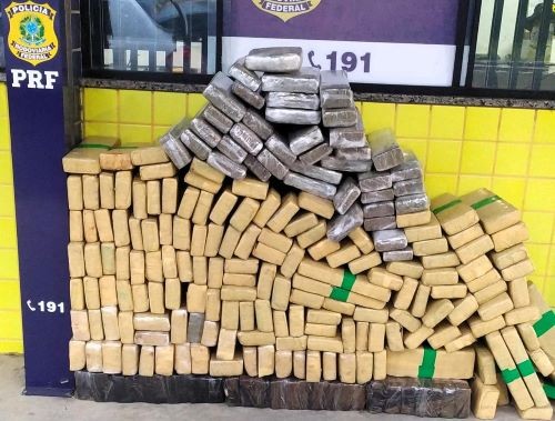 Jovem é preso com 152 kg de maconha e skunk na BR-282