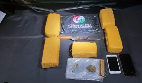 Polícia Militar apreende 3 kg de maconha em Bom Jesus do Oeste