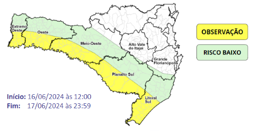 Oeste deve registrar chuva volumosa neste fim de semana