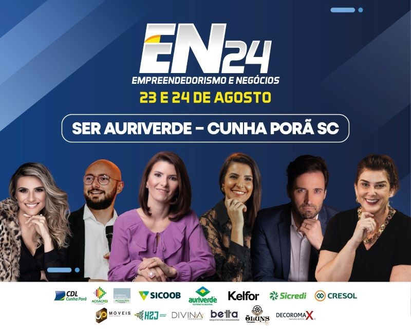 EN24 – Empreendedorismo e Negócios em Cunha Porã: início da venda do segundo lote de ingressos