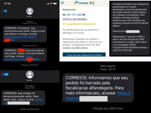 Novo golpe envia falso link de encomenda em nome dos Correios