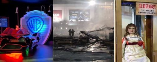 Boneca Annabelle, chapéu do Harry Potter e van do Scooby-Doo: incêndio destrói Casa Warner, no Rio