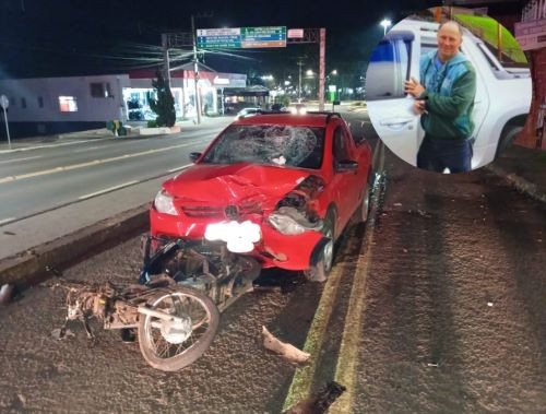 Identificada vítima de grave acidente entre carro e moto no Oeste de SC que morreu no Hospital