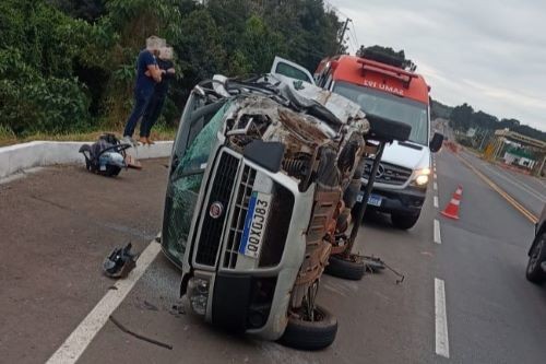 Bebê e duas mulheres ficam feridas após acidente na SC-480
