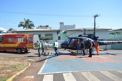 Homem de 58 anos com suspeita de AVC é transferido de Cunha Porã para Chapecó pelo SAER-FRON