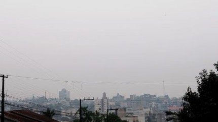 Cunha Porã - centro - nevoeiro - fumaça - neblina