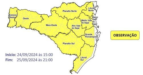 Defesa Civil alerta para calor intenso e baixa umidade em Santa Catarina