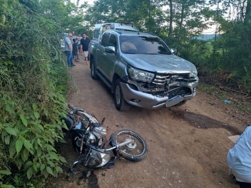 Motociclista fica em estado grave após acidente de trânsito no Oeste de SC