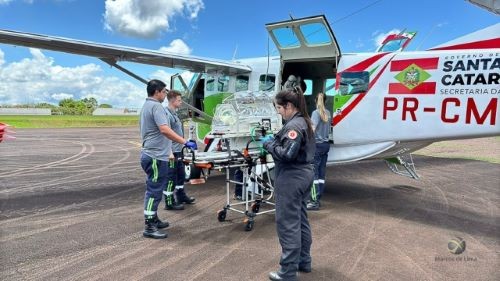 Arcanjo 04 realiza transferência aeromédica de recém-nascido de São Miguel do Oeste a Joaçaba