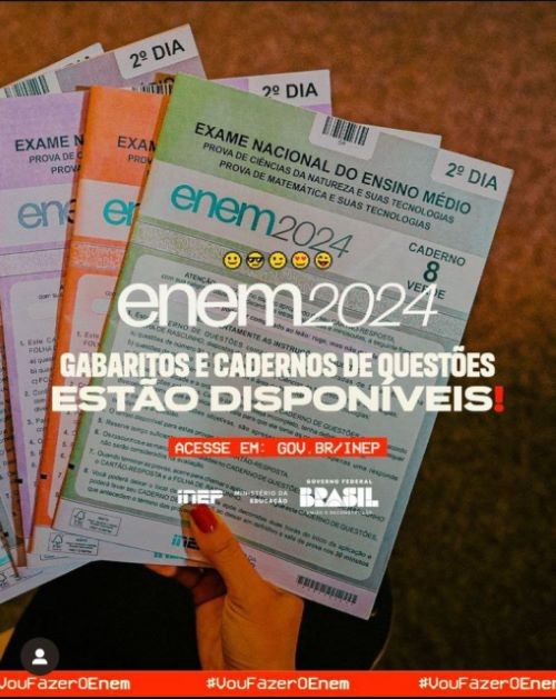 Gabaritos oficiais do Enem e cadernos de provas são divulgados