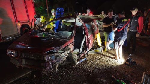 Grave acidente deixa quatro feridos no Oeste de SC