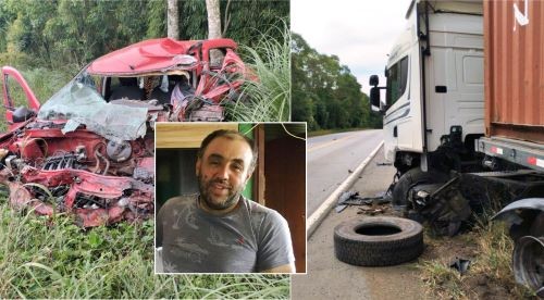 Homem que morreu em grave acidente na BR-470 fugia da polícia após ter agredido esposa