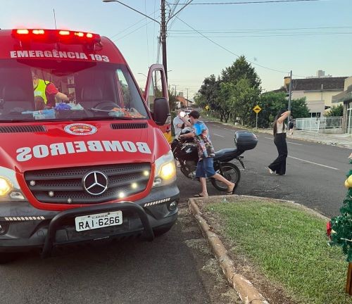 Acidente entre motocicletas deixa dois feridos em Cunha Porã