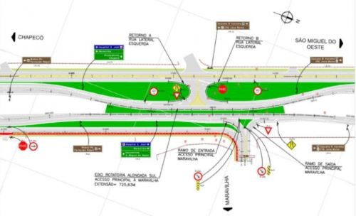 Está autorizado o início das obras das vias marginais na BR-282 em Maravilha