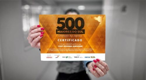 Cooperativa Auriverde se destaca entre as maiores do Sul do Brasil